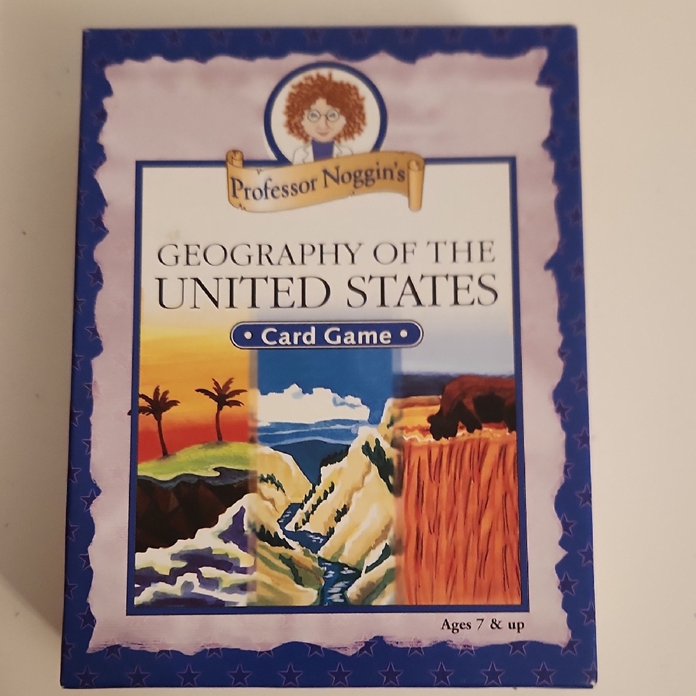 Geography of the United States Card Game - Blue